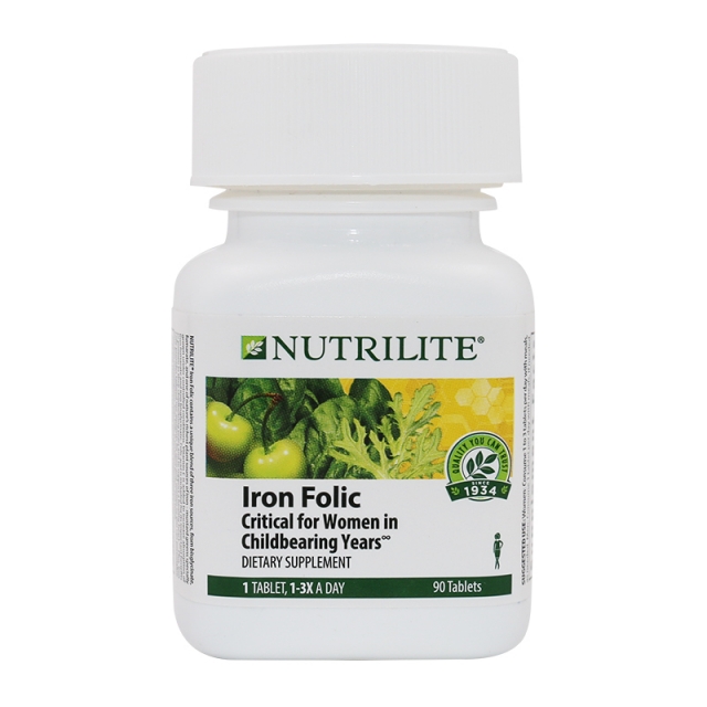 【美版】NUTRILITE 安利纽崔莱 铁质叶酸片 孕妇补铁 90片/瓶JPY带授权招加盟代理