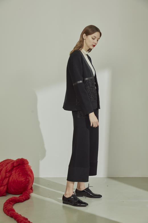 羊绒加厚宽松直筒九分裤 SJF91K127N/SJF91K127A 商品图5