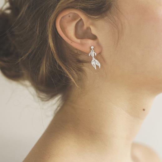 订购8周到｜Polar Jewelry-Solid Koi-Baby 锦鲤 珍珠 耳环（银色）［丹麦设计师］ 商品图0