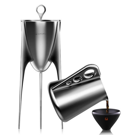 【预售 3.30陆续发货】LplusDesign 鼎壶 具有仪式感的茶器 304不锈钢虹吸壶公道杯 商品图5