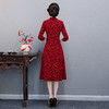 WXG-TLL99秋季高贵连衣裙中年女装洋气长袖裙子 商品缩略图4