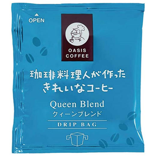 日本进口oasis coffee/绿洲咖啡滤挂滴漏挂耳式咖啡 /Queen Blend 10包/件（8g/包，皇后混合）JPY带授权招加盟代理 商品图3