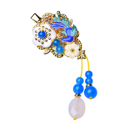 CZYH-040秋季新款复古风民族风发卡头饰顶夹边夹鸭嘴夹 商品图4