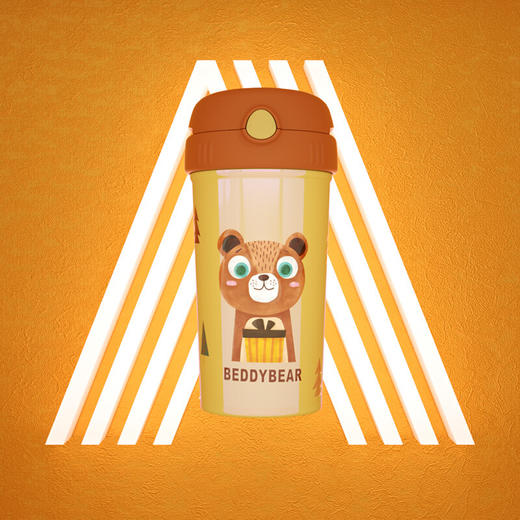 韩国杯具熊酷儿系列保温杯赠皮套520ml