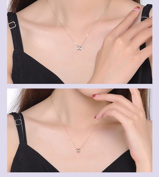 18K金钻石牛头套链-白金-含18K金链JPY带授权招加盟代理 商品图8