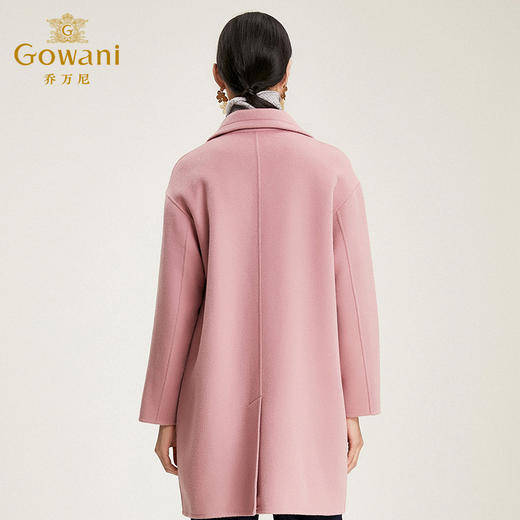 【100%绵羊毛】乔万尼外套女冬季流行毛呢大衣韩版宽松呢子大衣中长款EN4A828 商品图3