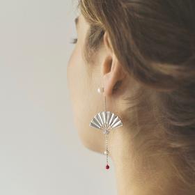 北京仓｜Polar Jewelry-Fan-吉扇 银色 耳环［丹麦设计师］