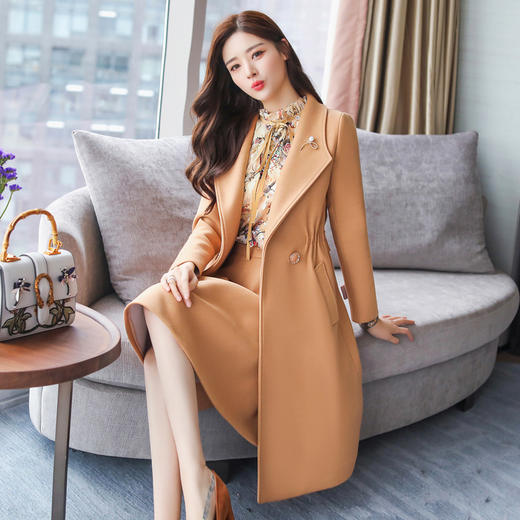 CQ-XPH8A9秋季新款气质修身显瘦甜美长袖中长款套装 商品图4