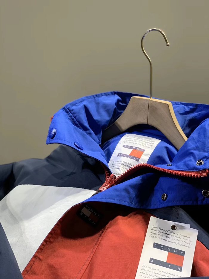 tommyhilfigerxkith汤米联名款夹克复古户外两面穿拼色宽松潮外套高阶