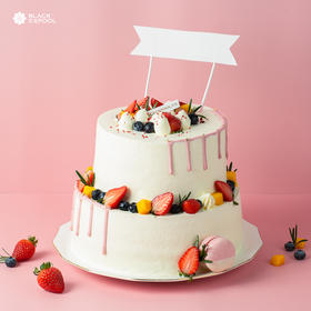 【双层大蛋糕-田园牧歌·草莓芒果软忌廉】