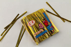 金色封口扎丝 包装礼品袋扎带金属铁丝金丝 喜糖盒配件面包袋扎口