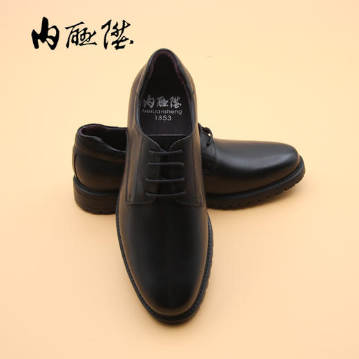 内联升男鞋系带防滑胶底男式牛皮正装皮鞋3411B 商品图3