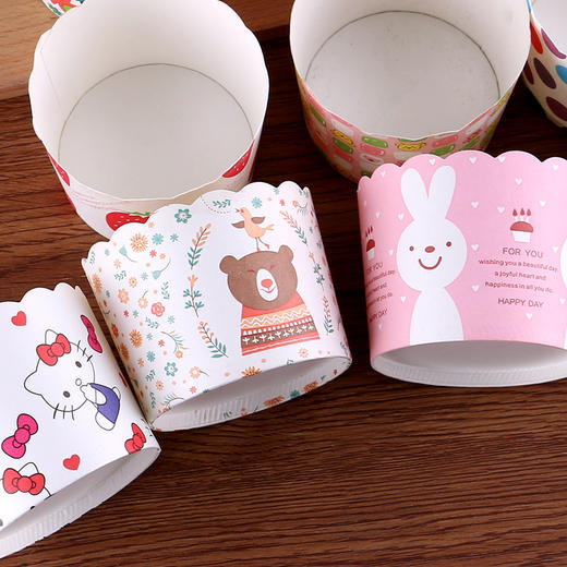 3号 4号 优质耐高温硬质马芬杯 蛋糕纸杯 纸杯机制杯 50只（随机发货） 商品图1