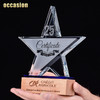 奖杯定制水晶五角星授权牌定做创意优秀员工荣誉奖牌比赛纪念品 商品缩略图2