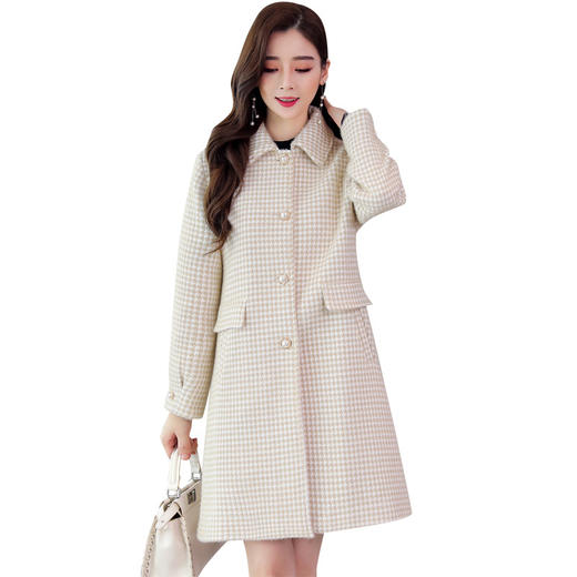 WZNH-WQ6809冬季新款韩版气质名媛毛呢大衣 商品图4