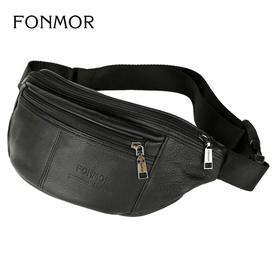 【服饰鞋包】男士运动腰包头层牛皮腰带包 男士腰包胸包