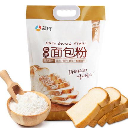 新良原味面包粉5kg 高筋面粉 烘焙原料 高筋烘焙面粉 商品图1