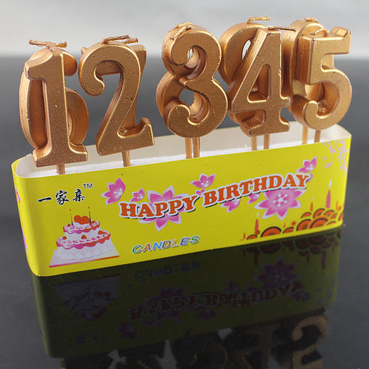 金色、银色蜡烛  数字蜡烛 happybirthday 生日快乐蜡烛（单板&整盒装） 商品图2
