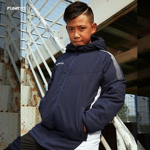 【特价】【青少年】FUNRYO蜂锐FUN系列运动中长棉服藏青白 商品图2