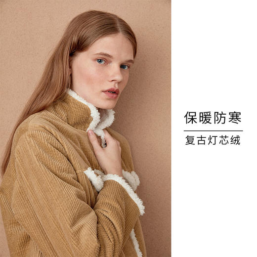 HSIA遐 加绒加厚保暖家居服套装复古灯芯绒可外穿长袖睡衣女秋冬 商品图3
