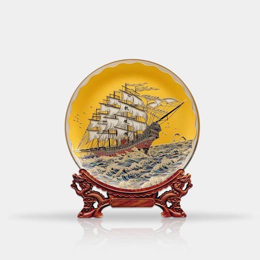 【彼达思】雅琅晶  一帆风顺-掐丝金色 商品图0