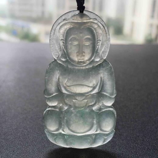 高冰种飘阳绿翡翠大观音 商品图7