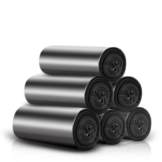 尚岛宜家 背心手提式垃圾袋 100只装 中大号加厚50*65cm*5卷 黑色 大垃圾袋 家用办公分类垃圾桶袋 商品图1