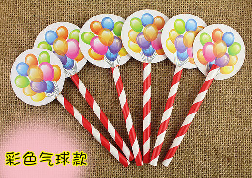 棒棒糖形纸插件6入 插牌插旗插卡插片插件插纸 棒棒糖形装饰摆件 商品图3