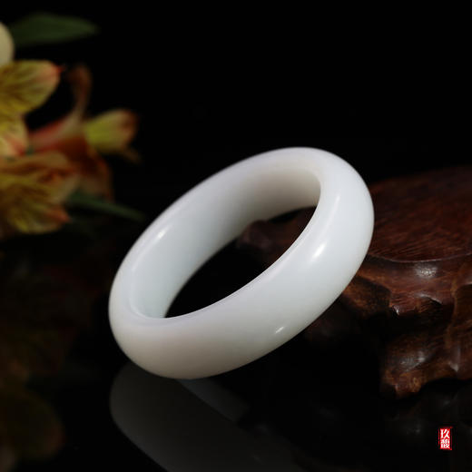 和田玉（羊脂玉）俄料手镯--平安镯107g/58# 商品图1