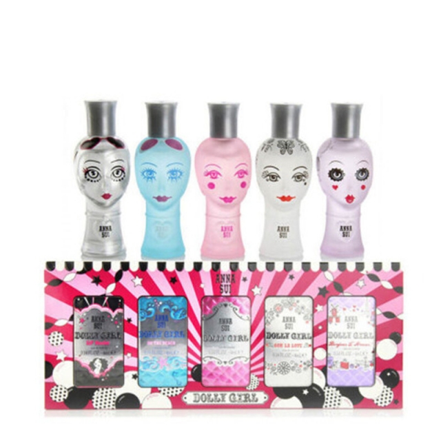 安娜苏粉红度假洋娃娃Q版套装礼盒香水4ml*5JPY带授权招加盟代理