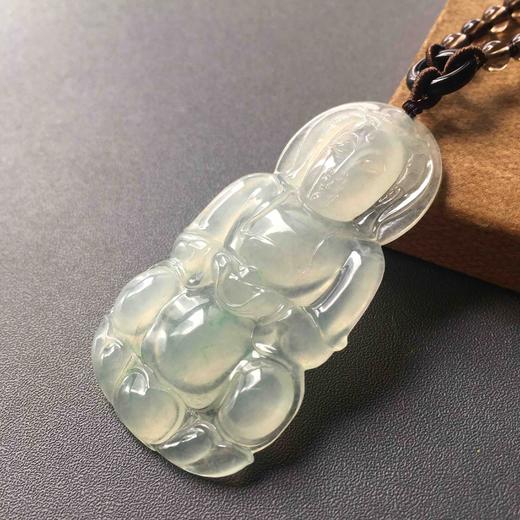 高冰种飘阳绿翡翠大观音 商品图4