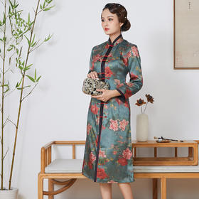 QC-1697745秋季新款手工盘扣旗袍裙