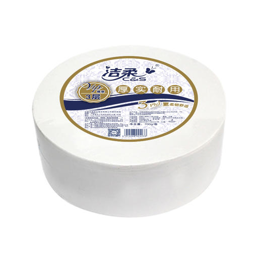 洁柔(C&S)大盘纸 商务3层700克或170米*12卷（商务卷纸 卫生间酒店餐厅擦手纸小盘纸）新老品交替发货 商品图4