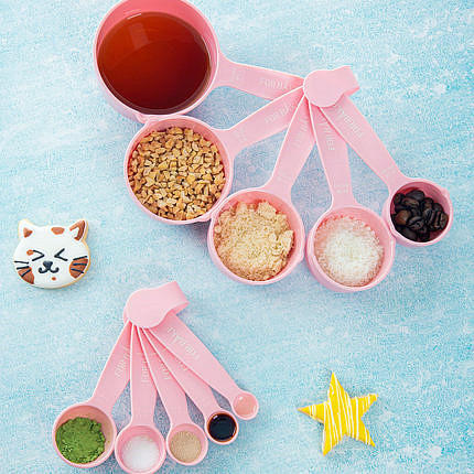 FB53110 法焙客大量勺（粉色）5件套装带刻度勺 调料匙汤烘焙工具 商品图1