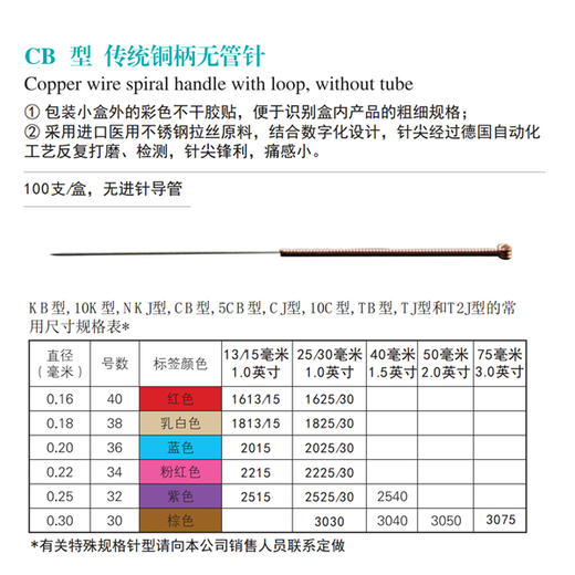 乐灸牌一次性无菌针灸针 环柄型CB 10盒装 100支/盒 商品图6