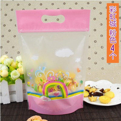 拉链式饼干袋4个装 点心牛轧糖饼干花茶包装袋礼品袋 四款可选 商品图3