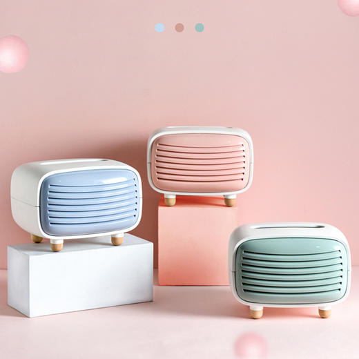 【收音机竹炭纸巾盒】创意可爱造型INS复古抽纸盒 内置竹炭包客厅卧室净化空气 商品图2