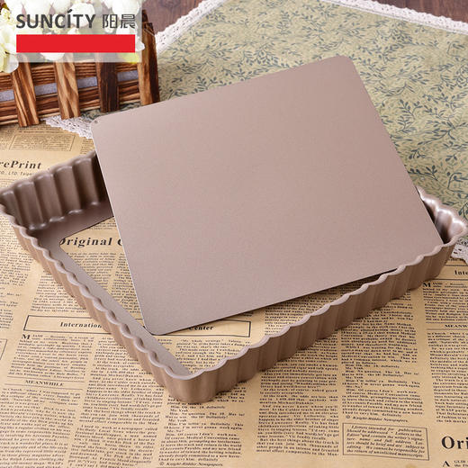 阳晨9寸正方形波浪派盘 水果派盘 不粘涂层烤盘烘焙模具YC80158 商品图2