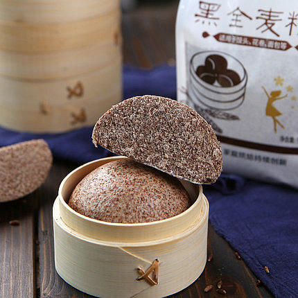 新良黑全麦面粉 500g 含麦麸 馒头花卷包子全麦面粉 商品图2
