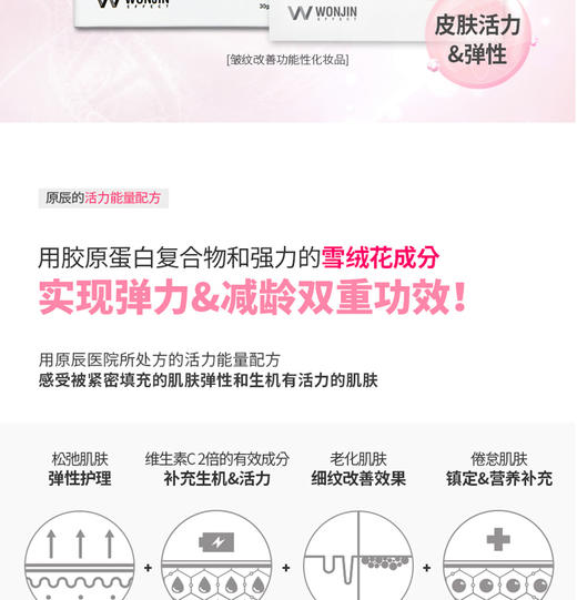 【韩国直邮】韩国原辰Wonjin Effect复颜活肤植物干细胞面膜30g*10片JPY带授权招加盟代理 商品图2