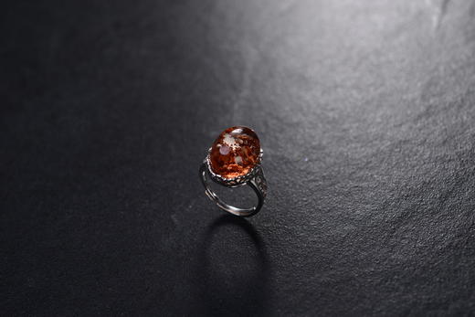 四福珠宝 S925 纯银天然红幽灵戒指 开口JPY带授权招加盟代理 商品图4