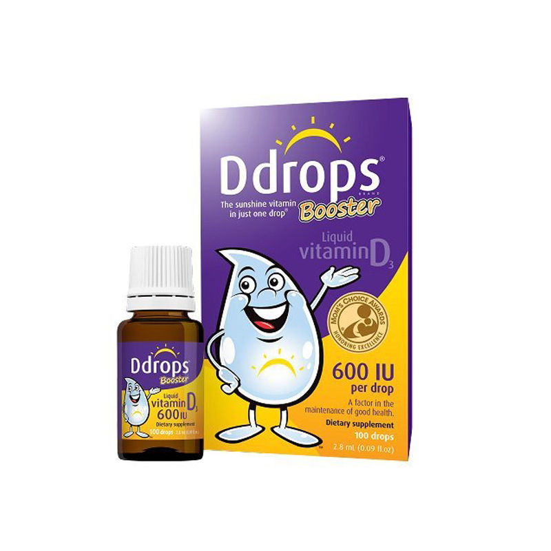 【授权商品】美国Ddrops 婴儿液体维生素D3 600IU 2.8ml(美版)JPY带授权招加盟代理