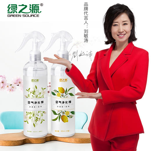 绿之源 水清香除味空气净化剂400ml*2（柠檬+茉莉）室内卧室汽车家用去异味除臭喷雾空气清新剂芳香剂清香剂 商品图0