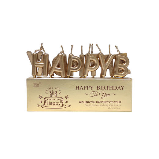 四季榴莲✦HAPPY BIRTHDAY生日字母蜡烛（玫瑰金/香槟金） 商品图2