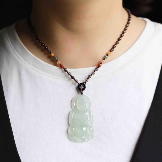 高冰种飘阳绿翡翠大观音 商品图8