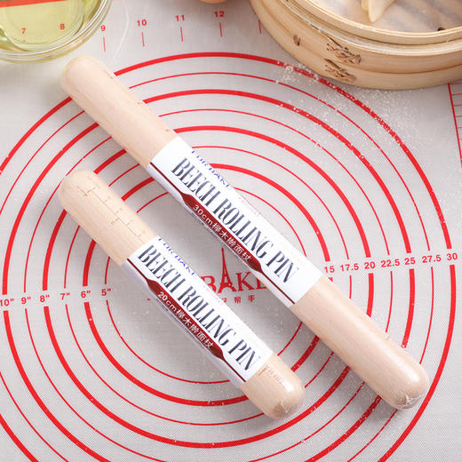 法焙客榉木擀面杖 烘焙工具擀面棍 压面棒不变形厨房工具 2款可选 商品图0