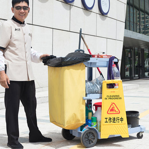 加品惠 垃圾袋干湿分类大号商用物业大垃圾袋加厚60*80cm平口黑色垃圾袋50只装JL-0779 商品图1