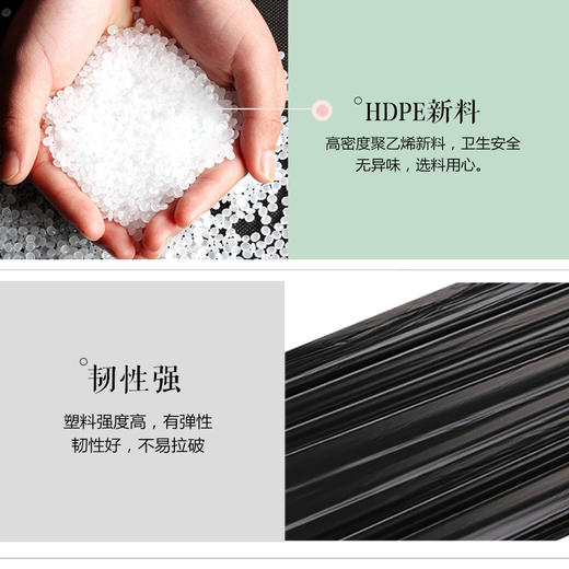 尚岛宜家 背心手提式垃圾袋 100只装 中大号加厚50*65cm*5卷 黑色 大垃圾袋 家用办公分类垃圾桶袋 商品图2