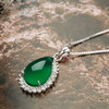 四福珠宝 S925银天然绿玉髓吊坠 送不过敏钛钢项链【下单即送HN1075508716 】JPY带授权招加盟代理 商品缩略图4