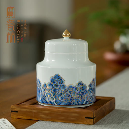 宝瓷林江海无涯描金茶叶罐 商品图2